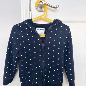 Old Navy Navy Blue Polka Dot Kids Hoodie
